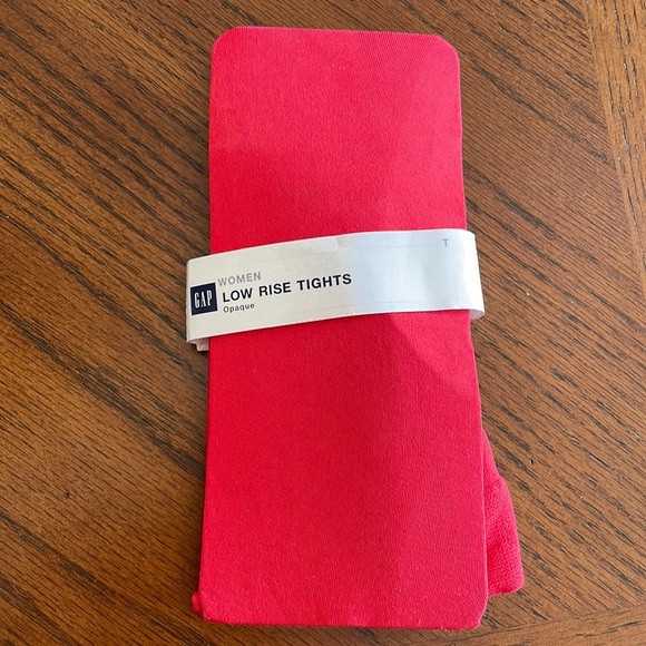 GAP Vibrant Red and Black Patterned Tights - Picture 1 of 2